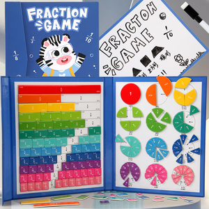 Bloques Magnéticos de Fracciones de Madera Educativos - Material Manipulable para Habilidades Matemáticas Tempranas para Edades de 7 a 12 Años - Product Image 5
