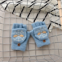 Gants de dessin animé pour enfants de 2 à 7 ans, mitaines tricotées à cinq doigts en coton/spandex, chaudes pour l'hiver, pour la plage, pour garçons et filles