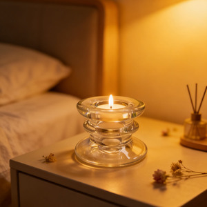 Support de bougie en verre rétro <span class=keywords><strong>Wang</strong></span> <span class=keywords><strong>Zi</strong></span> pour dîner aux chandelles, aromathérapie, ambiance romantique, décoration de la maison - Product Image 3