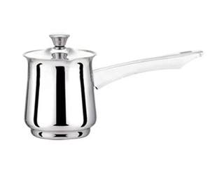 Cafetière arabe <span class=keywords><strong>vintage</strong></span>, cafetière martelée Cezve Ibrik avec poignée en métal, cafetière grecque turque en acier inoxydable - Product Image 2