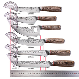 6 couteaux à désosser pour chef, forgés à la main, en acier inoxydable 5Cr15, manche en bois, <span class=keywords><strong>couteau</strong></span> de boucher <span class=keywords><strong>Santoku</strong></span>, outil multi-usages pour la cuisine - Product Image 6