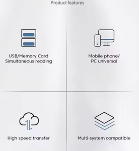 ตัวอ่านการ์ดมัลติฟังก์ชั่น 7 in 1 แบบ USB 3.0 รองรับ Type C, Micro OTG, USB 3.0, 2.0, แฟลชไดรฟ์ USB, การ์ด TF, การ์ด SD และการ์ด Type C - Product Image 2