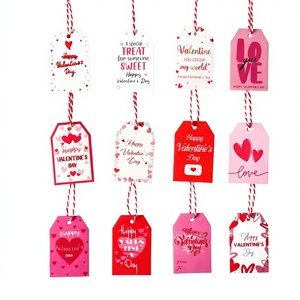 Nuevo Estilo de Etiquetas Decorativas para el Día de San Valentín, para Ramos de Flores, Regalos, 16 Estilos de Tarjetas para Escribir, QRJ-001 - Product Image 1