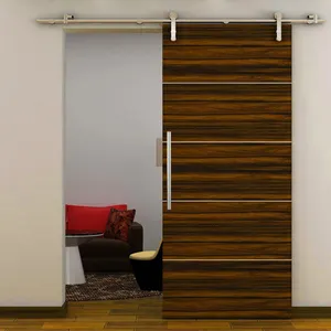 Chất lượng cao và giá cả tốt nhất Barn Door với phần cứng khách sạn Nâu trượt Barn Door Pocket Door