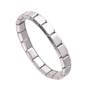 High quality boutique Scalable stainless steel hot selling Italian Charm elastic bracelet jewelry