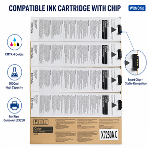 Cartouche d'encre compatible 1000 ml avec puce pour imprimante Riso EX7250 ComColor EX7250, bureau, école, impression commerciale à volume élevé - Product Image 1