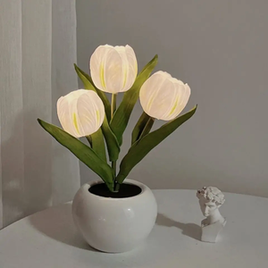 Lámpara de Noche Romántica con Forma de Tulipán, Estilo Ins, Luz de Ambiente para Mesa de Noche, Decoración para Habitación de Niñas, Regalos de Cumpleaños - Product Image 3