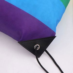 Custom Logo String Back Pack Cinch Sack Waterproof Gym Bags <b>Drawstring</b> Advertising <b>Backpack</b> - Product Image 2