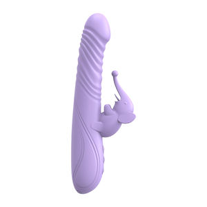 Jouets sexuels pour adultes en gros, masseur corporel en forme d'éléphant violet, gode G-spot, vibrateur à insérer avec 10 modes de vibration, étirement et chauffage - Product Image 1
