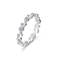 Bijoux fins, argent sterling S925 plaqué platine, certifiés GRA, bagues de fiançailles et de mariage pour femmes, couleur D, VVs1, taille brillante