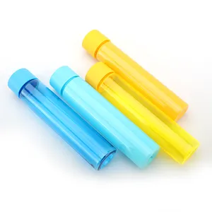 Tubos de plástico de 70mm - 84mm -115mm, tubo de plástico PET colorido de 22*115mm para papel de liar con tapa colorida resistente a los niños