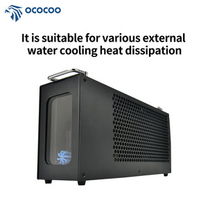 Système de refroidissement <span class=keywords><strong>liquide</strong></span> externe <span class=keywords><strong>portable</strong></span> tout-en-un OCOCOO noir avec indicateur de débit pour station de travail IA - Product Image 1