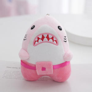 Porte-clés requin en peluche avec pendentif pour poupée 3D <span class=keywords><strong>de</strong></span> dessin animé créatif pour enfants et garçons Cadeaux - Product Image 4