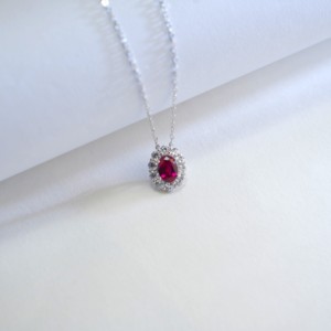 925 Silver Cultivated <b>Ruby</b> <b>Necklace</b> Shines for Fashion, Daily Wear, Parties, Festivals, a Great Gift Surprise for Girls L - Product Image 3