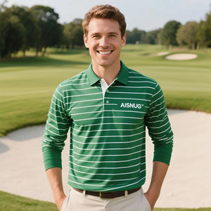 قميص بولو رجالي عالي الجودة مريح بشعار مخصص، تطريز للملابس الكاجوال، نمط حريري للجنسين، قميص جولف - Product Image 3