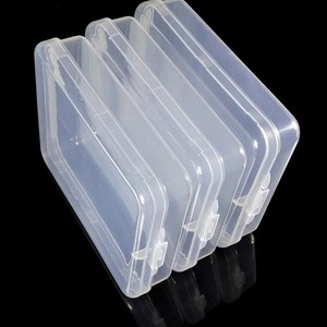 SJPC638 PP caja de almacenamiento portátil transparente contenedor embalaje plano pequeño plástico cuadrado rectangular caja redonda - Product Image 4
