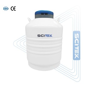 Réservoir d'azote liquide de laboratoire SCITEK 10-50L, structure en aluminium durable, durée de conservation statique de 130 jours, garantie de 3 ans, bouchon intelligent - Product Image 4