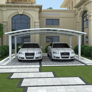 Abri de voiture moderne et durable en alliage d'aluminium, <span class=keywords><strong>avec</strong></span> structure thermolaquée antirouille, pour la protection des véhicules en extérieur - Product Image 4
