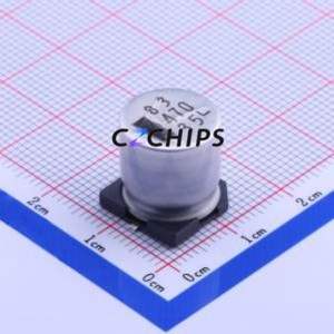 35CE470LX+D ตัวเก็บประจุแบบอิเล็กโทรไลต์อะลูมิเนียม SMD, ขนาด D12.5xL13.5 มม. 470uF 20% 35V 12.5 มม. - Product Image 1