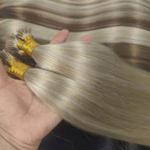 Extensions de cheveux brésiliennes I-Tip Remy vierges, alignées sur les cuticules, de 22 à 40 pouces, sans perte et texture douce - Product Image 4