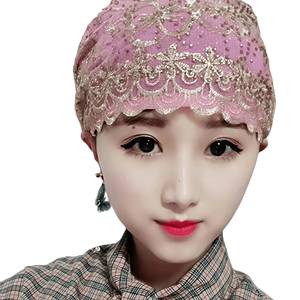 Gorro musulmán de color liso, suave y a la moda, pañuelo para la cabeza, encaje de Zhejiang, transpirable, ecológico, apto para todas las estaciones, para mujer. - Product Image 4