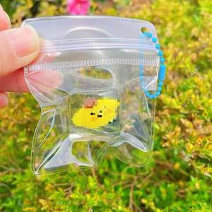 Mini jouet souple en forme de glaçon de cristal transparent, pendentif alimentaire de simulation, jouet à presser Kawaii dessin animé, porte-clés anti-stress pour usage quotidien - Product Image 2