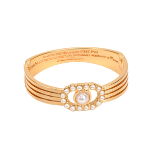 Bracelet en perles, acier inoxydable 316L, plaqué or PVD, bijoux durables et résistants pour femmes - Product Image 2