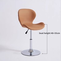 Chaises de bar de cuisine rétro modernes de haute qualité Mobilier de maison-Tabourets hauts rotatifs
