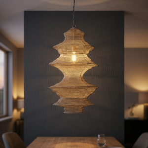 โคมไฟเพดาน LED ดีไซน์โบฮีเมียนทันสมัย แบรนด์ Sonnet Decor รุ่น Luxury ทำจากเหล็กถักด้วยมือ แสงวอร์มไวท์ 3500K CRI 80 เหมาะสำหรับที่อยู่อาศัย - Product Image 3
