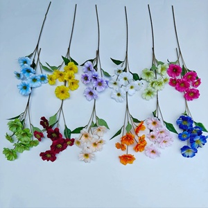 PT-1009 Flor Artificial en Oferta, Amapola de Seda con Aspecto Realista, 6 Cabezas, Rama de Amapola para Arreglos Florales - Product Image 3