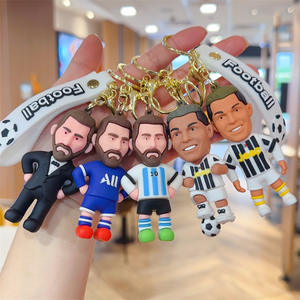 سلاسل مفاتيح PVC على شكل حيوانات عالمية لكرة القدم، تماثيل كرتونية ثلاثية الأبعاد، سلسلة مفاتيح على شكل فهد وغزال، هدية صغيرة - Product Image 4