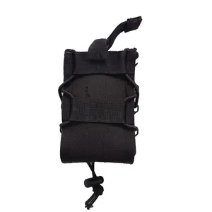 Factory OEM High Quality black 1000 D nylon molle pouch tactical nylon utility magazine tool pouch 1 or 2 slots