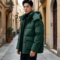 Manteau Doudoune Homme Haut de Gamme Chasse Varsity Sport Extérieur Biker Parka Hiver Chaud Fermeture Éclair Vêtement Ski Formel Blouson