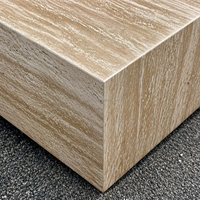 Table basse en travertin de qualité supérieure, table rectangulaire moderne en pierre naturelle pour salon haut de gamme, vente en gros