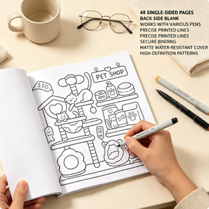 Quaderno Antistress Personalizzato con Motivi di Animali Carini, 21x21cm, 48 Fogli <span class=keywords><strong>per</strong></span> Adolescenti e <span class=keywords><strong>Adulti</strong></span> - Product Image 2