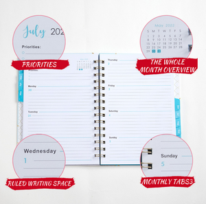 Diario de impresión personalizado Agenda semanal Diario en espiral Cuaderno planificador Listo para enviar Lista de tareas diarias Cubierta de papel de regalo Tapa dura - Product Image 4