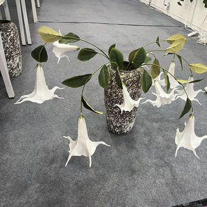 Nueva Llegada, Centro de Mesa de Flores Artificiales de Datura <span class=keywords><strong>Stramonium</strong></span> Blanca de Alta Calidad con 2 Cabezas, Tacto Real, Hecho a Mano, para San Valentín - Product Image 5