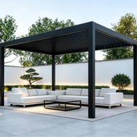 Pergola Atap Louvre Elektrik Model 163 Tahan Air untuk Halaman Luar Ruangan