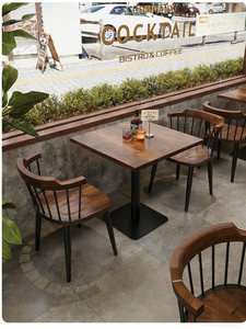 Chaise de restaurant commerciale pour hôtel, bar, café, table et chaise, ensemble table et chaises pour café - Product Image 2