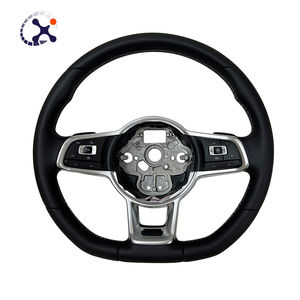 Volant en cuir de haute qualité pour VW Volkswagen Golf <span class=keywords><strong>5</strong></span> Mk5 GTI <span class=keywords><strong>polo</strong></span> <span class=keywords><strong>R</strong></span> <span class=keywords><strong>Line</strong></span> 2003-2009 - Product Image 1