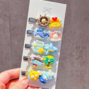กิ๊บติดผมเรซิ่นเนื้อครีม DIY ทำมือ พลาสติกน่ารัก สำหรับเด็ก นักเรียน เครื่องประดับผม อุปกรณ์งานฝีมือ - Product Image 3