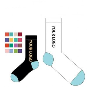 Chaussettes de sport personnalisées à faible MOQ, confortables, en gros, avec logo personnalisé, unisexes - Product Image 1