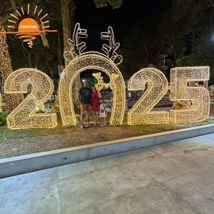 ไฟตกแต่งคริสต์มาสกลางแจ้งขนาดใหญ่ ตัวอักษร "JOY/XMAS" และตัวเลขแบบกำหนดเอง สำหรับตกแต่งห้างสรรพสินค้าและสวนสาธารณะ - Product Image 6