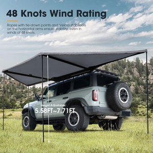 Toldo Lateral para Vehículo Ambull, Resistente al Agua y al Viento, con Protección UV50+, <span class=keywords><strong>de</strong></span> 180 Grados, para SUV, Camioneta y Camión, Venta al Por Mayor <span class=keywords><strong>de</strong></span> Fábrica - Product Image 4