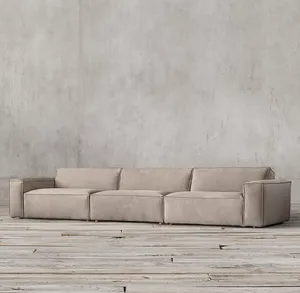Juego de Muebles Modulares de Cuero Italiano de Diseño Moderno, Base de Roble, para Sala de Estar, Diseños de Lujo, Venta al Por Mayor - Product Image 3