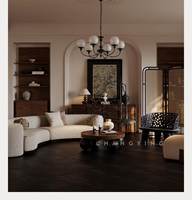 Carreaux de porcelaine pleine masse effet bois noir mat 600x1200 pour intérieur, décoratifs, pour balcon, cour, restaurant, magasin