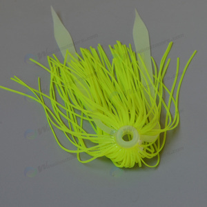 En stock, jupes de leurres de pêche en silicone, jupes parapluie avec attaches, jupes de leurres en caoutchouc pour jigs, à prix abordable - Product Image 1