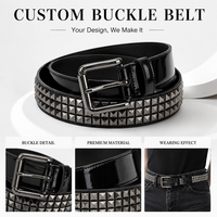 Ceinture Rocker classique avec boucle en acier inoxydable, ceinture polyvalente pour tenue décontractée et tenues de soirée