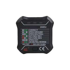Socket Outlet <strong>Tester</strong> Circuit Polarity Voltage Detector Wall Plug Breaker Finder <strong>RCD</strong> Test 220V~250V ER/UK/US Plug - Product Image 1