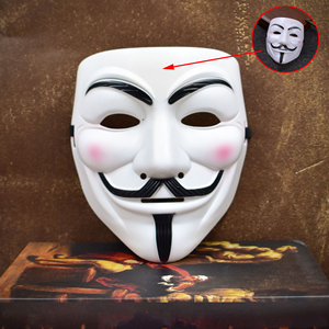 V per <span class=keywords><strong>Vendetta</strong></span> ha ispirato la maschera di Fawkes bianco per feste in Costume e forniture per le vacanze Cosplay - Product Image 6